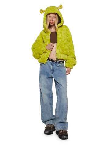 Ogre Chic Fuzzy Zip-Up Jacket