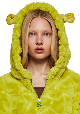 Ogre Chic Fuzzy Zip-Up Jacket