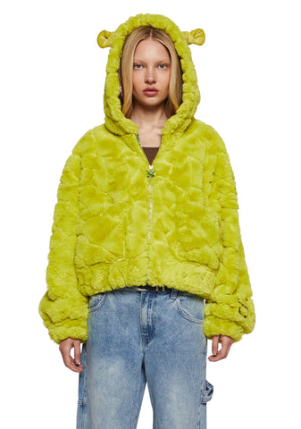 Ogre Chic Fuzzy Zip-Up Jacket