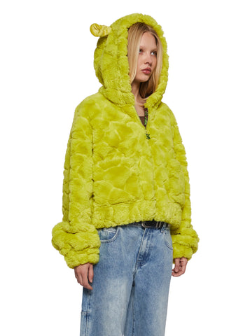 Ogre Chic Fuzzy Zip-Up Jacket