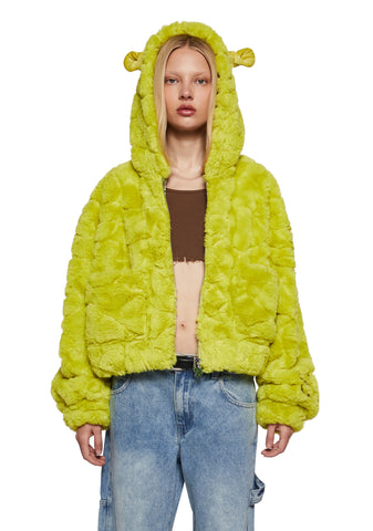 Ogre Chic Fuzzy Zip-Up Jacket