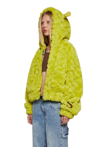 Ogre Chic Fuzzy Zip-Up Jacket