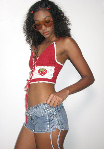 Ranch Star Rhinestone Micro Shorts