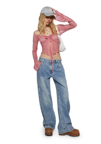 Call It Dreaming Long Sleeve Top - Pink