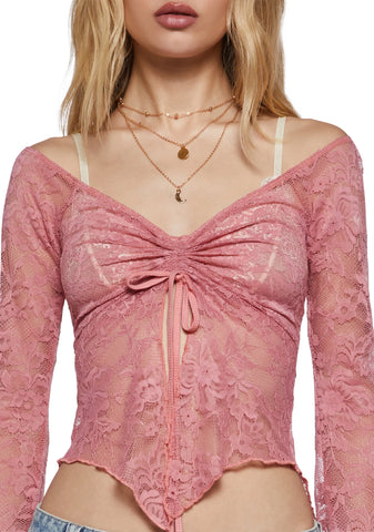 Call It Dreaming Long Sleeve Top - Pink