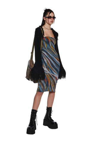 Sound Waves Midi Dress