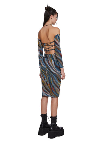 Sound Waves Midi Dress