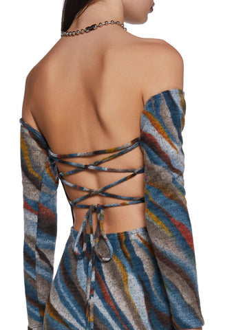 Sound Waves Midi Dress