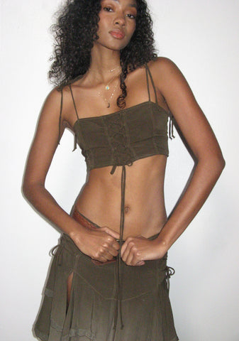 Sahara Wildflower Maxi Skirt Set - Green