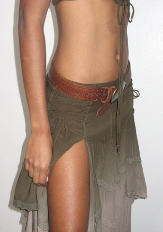 Sahara Wildflower Maxi Skirt Set - Green