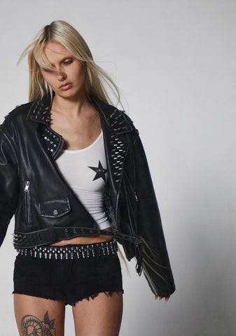 Decibel Love Studded Moto Jacket