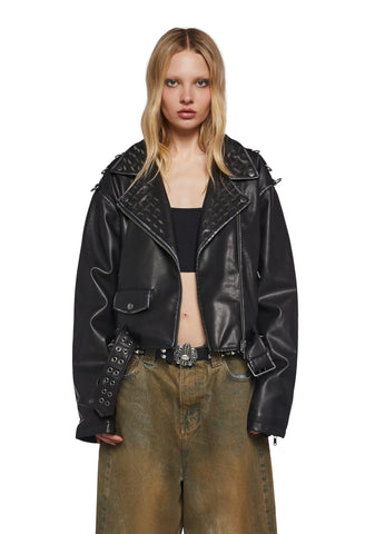 Decibel Love Studded Moto Jacket