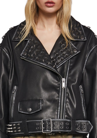 Decibel Love Studded Moto Jacket