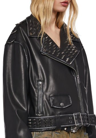 Decibel Love Studded Moto Jacket