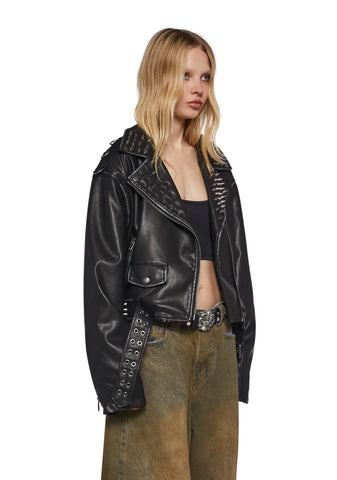 Decibel Love Studded Moto Jacket