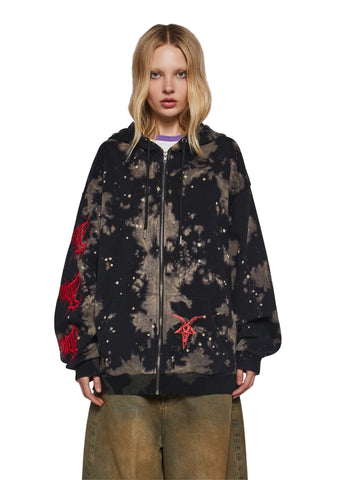 Baphomet Ritual Printed Hoodie