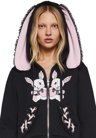 Bunny Boo Hoodie With Ears