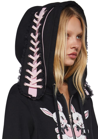 Bunny Boo Hoodie With Ears