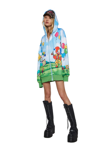 Clown Around Oversized Hoodie