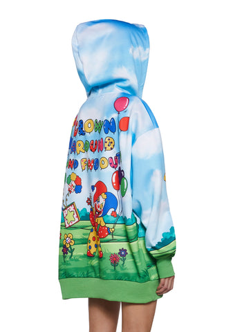 Clown Around Oversized Hoodie