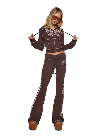 Skater Heart Crop Hoodie