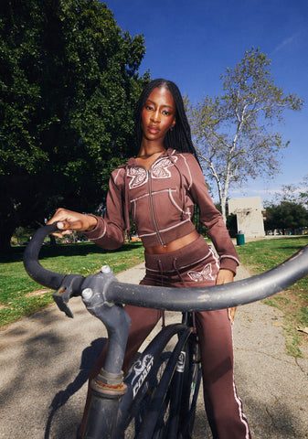 Skater Heart Crop Hoodie
