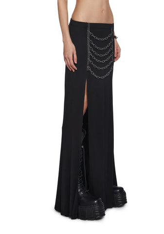 Steel Echoes Maxi Skirt