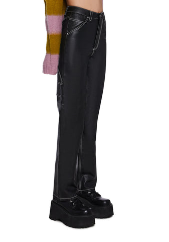 Evergreen Punk Vegan Leather Pants