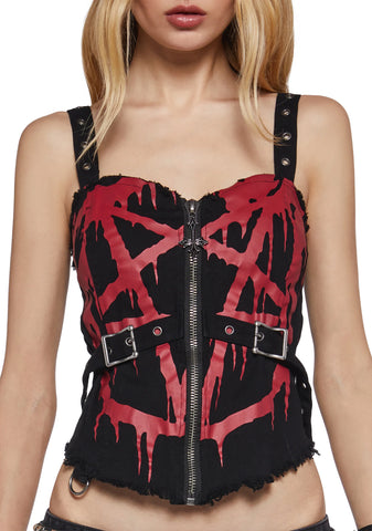Pierced Heart Corset Top