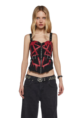 Pierced Heart Corset Top