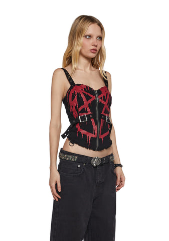 Pierced Heart Corset Top