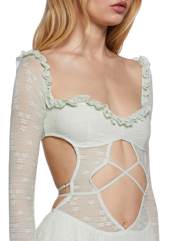 Collective Hearts Mini Dress - Green