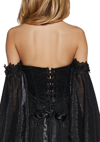 Sparkling Enchantment Mini Dress - Black