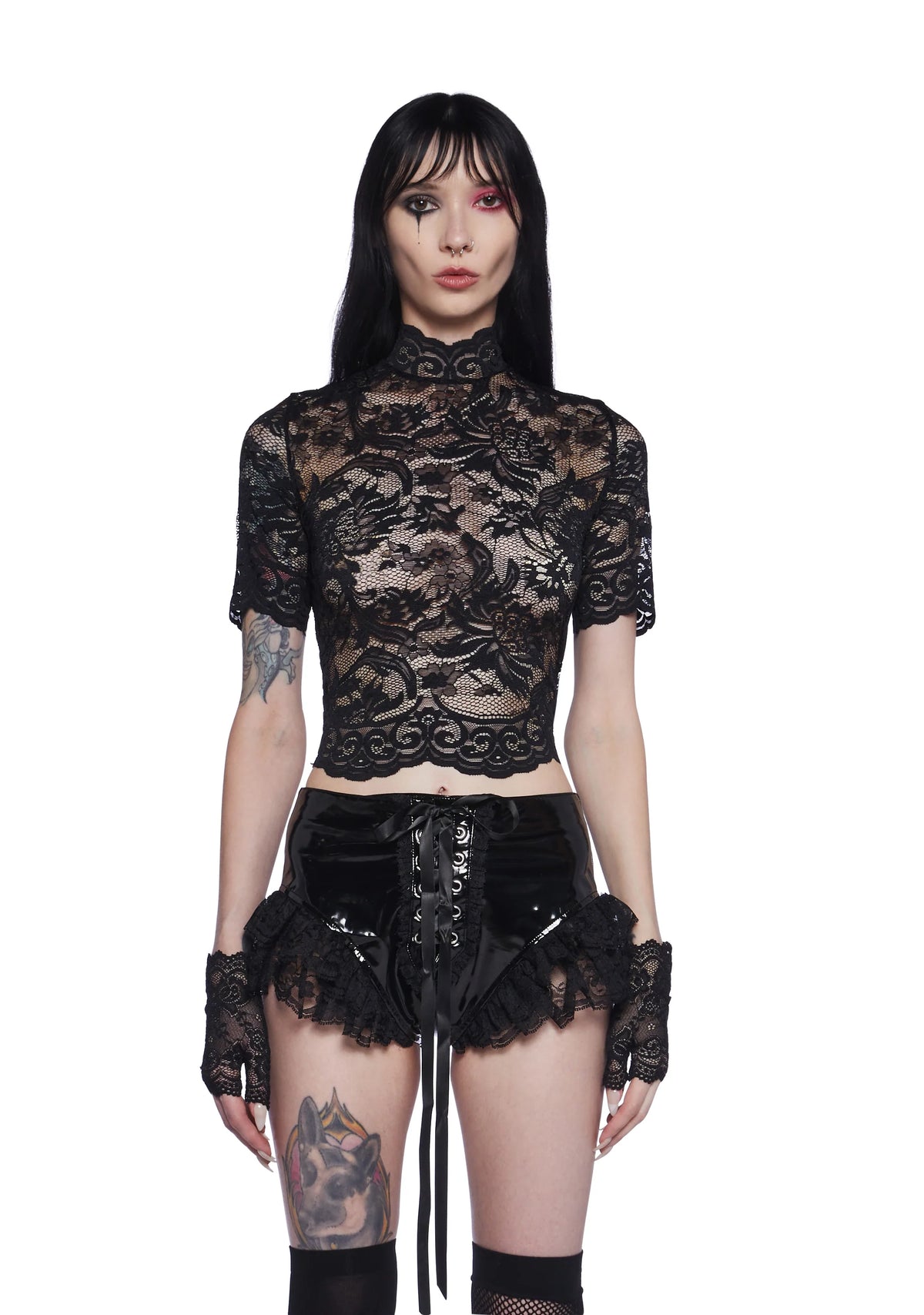 Midnight Ominous Trance Lace Top