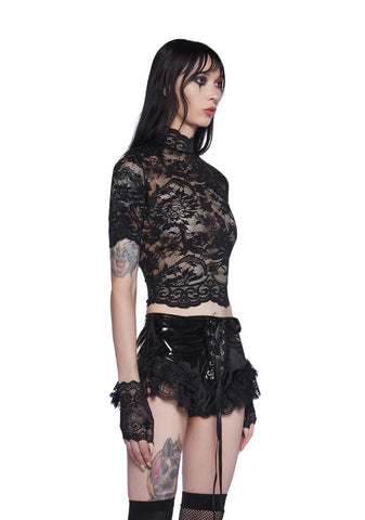 Midnight Ominous Trance Lace Top