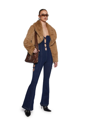 Meet Me Downtown Denim Jumpsuit