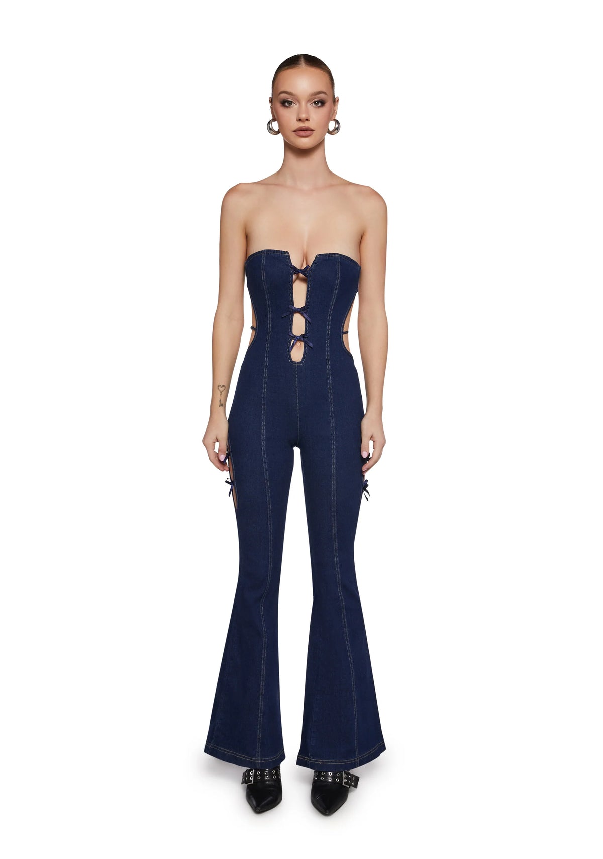 Meet Me Downtown Denim Jumpsuit