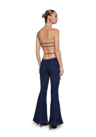 Meet Me Downtown Denim Jumpsuit