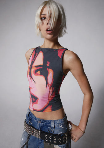 Y2K Heat Graphic Tank