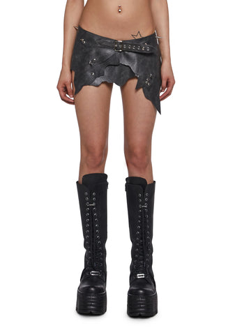 Shredded Mini Skirt