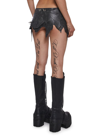 Shredded Mini Skirt
