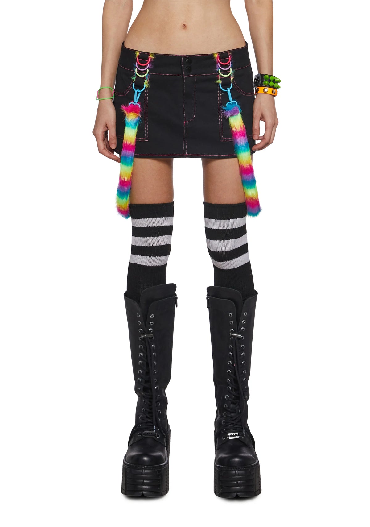 Rainbow Pop Bondage Skirt
