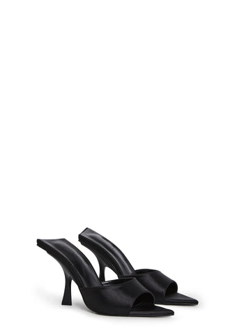 Cutie Escape Peep Toe Heels - Black