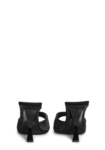 Cutie Escape Peep Toe Heels - Black