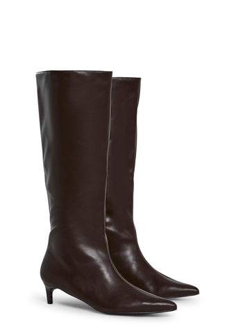 Elegant Tactics Knee High Boots - Brown