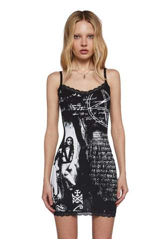 Written Prophecy Mini Dress