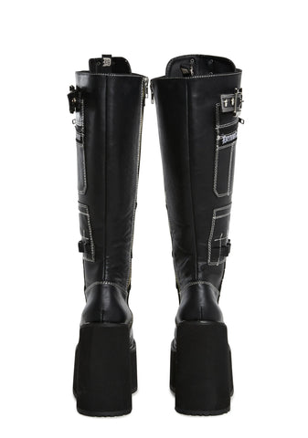 Swing-260 Platform Knee High Boots