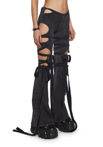 Ambient Wrap Tie Cut-Out Pants