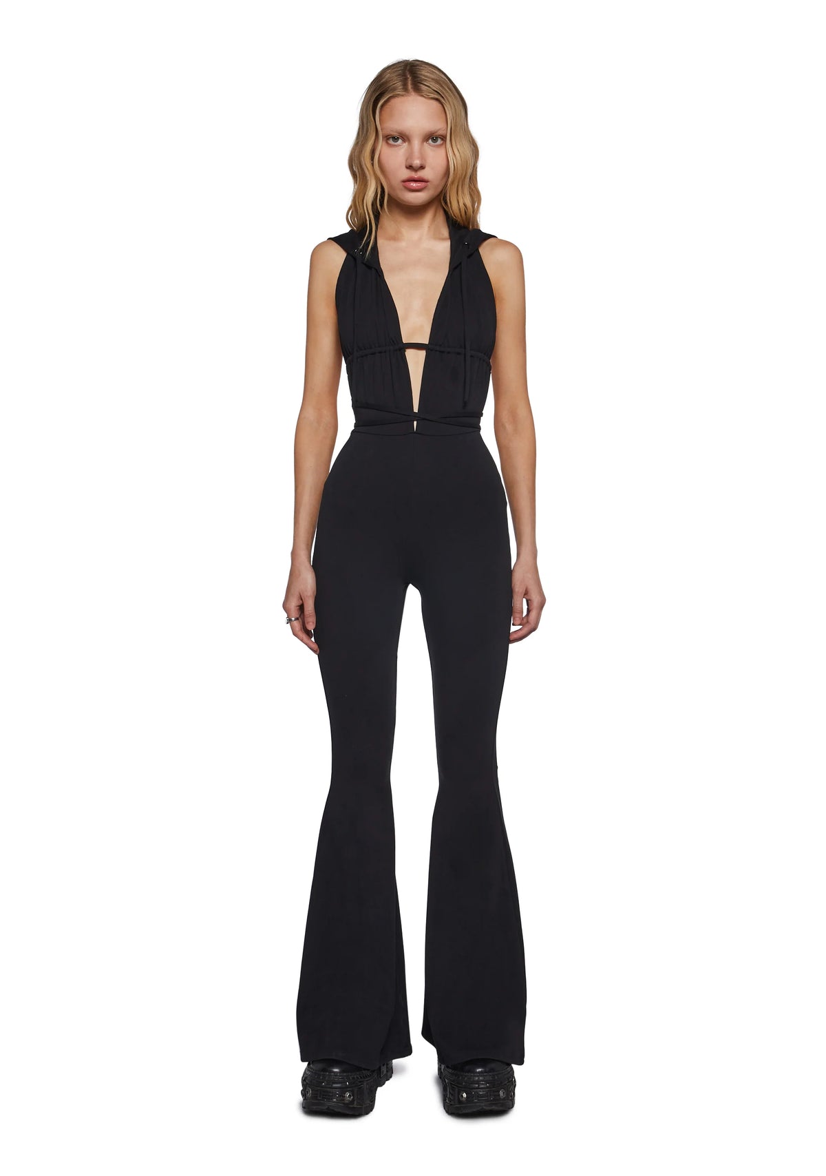 Ambient Hooded Backless Jumpsuit