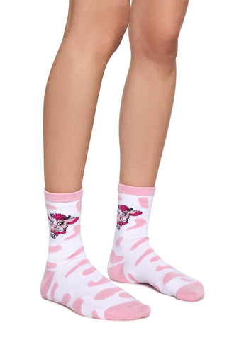 Cutie Cow Socks